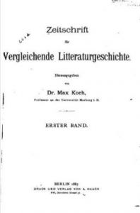 «Zeitschrift für vergleichende Litteraturgeschichte»