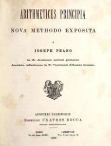 Peano, Arithmetices principia (1889)