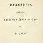 Heine, Tragödien, nebst einem lyrischen Intermezzo (1823)