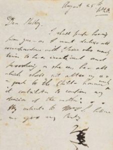 Una lettera di Byron