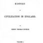 Buckle, History of civilization in England (1857)