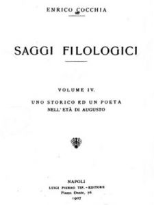 Cocchia, Saggi filologici, IV (1907)