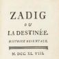 Voltaire, Zadig (1748)