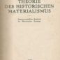 Buharin, Theorie des historischen Materialismus