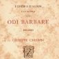 Chiarini, I critici italiani e la metrica delle Odi barbare (1878)