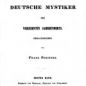 Deutsche Mystiker des vierzehnten Jahrhunderts, vol. 1 (1845)