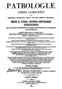 Patrologiae cursus completus, vol. 1 (1844)