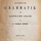 Kühner, Ausführliche Grammatik der lateinischen Sprache (1877)