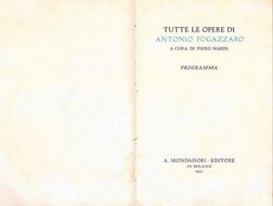 Tutte le opere di Antonio Fogazzaro (Programma)