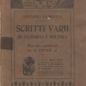 Antonio Labriola, Scritti varii di filosofia e politica (1906)