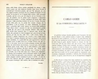 Masi, Carlo Gozzi e la commedia dell'arte (1890)