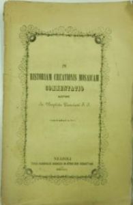 Pianciani, In historiam creationis mosaicam commentatio (1851)